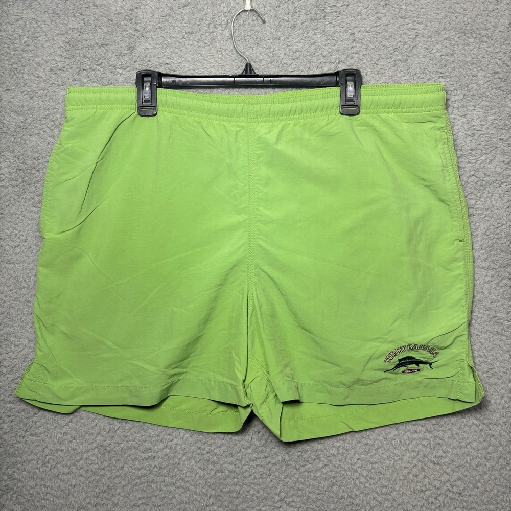 Tommy Bahama Relax Mens‎ Swim Trunks Lime Green Mesh Lined Shorts Size M